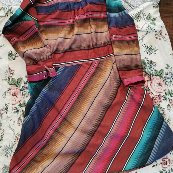 Striped Multicolor Shirt Dress - Picture 7 of 7